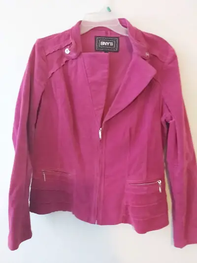 Chaqueta de mujer fucsia con cierre BNY'S - miniatura 1