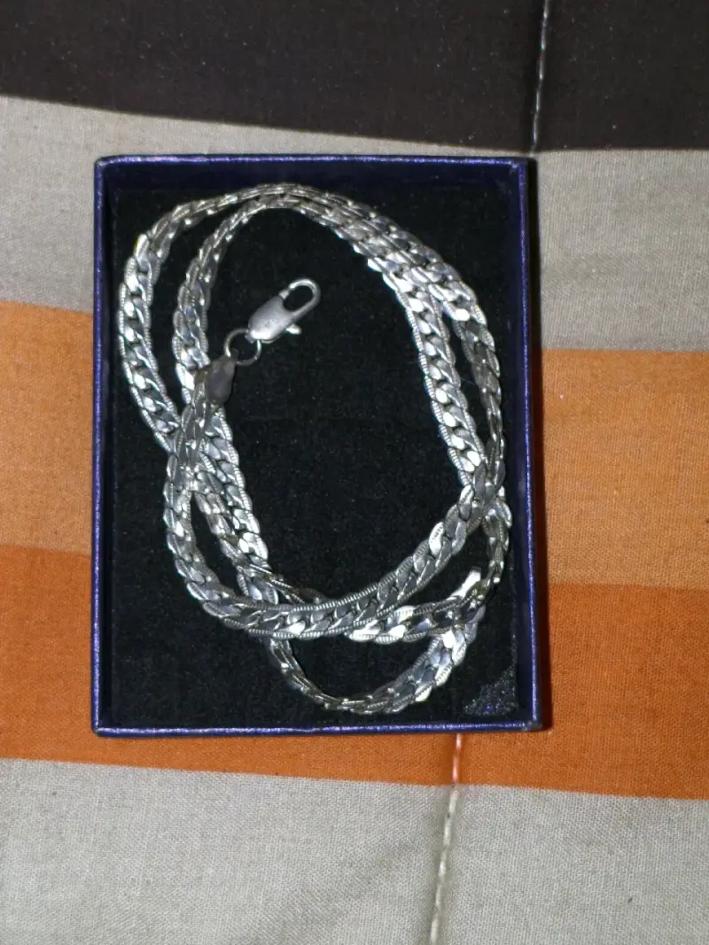 Cadena de plata estilo trenzado - 1