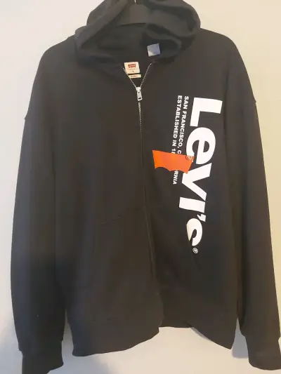 Polerón con capucha Levi's negro con cierre - miniatura 1