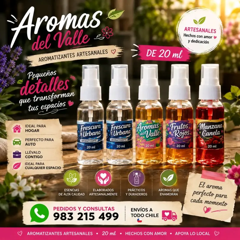 Aromatizantes Artesanales Aromas del Valle 20ml