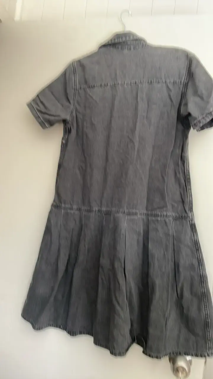 Vestido camisero de mezclilla gris Orsay - 2