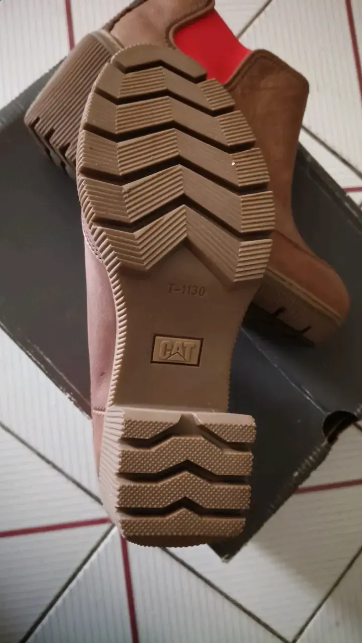 Botines de cuero marrón Caterpillar para mujer - 2