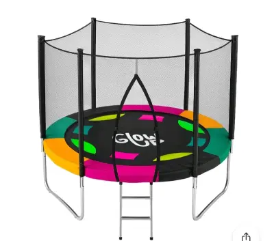 Cama elástica Glow Up con red de seguridad - miniatura 1