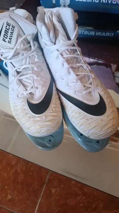 Botines de fútbol Nike Force Savage blancos - miniatura 1