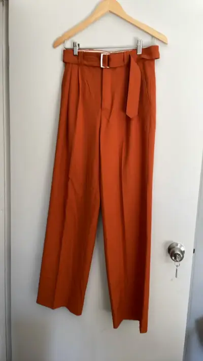 Pantalones anchos color terracota Zara - miniatura 1