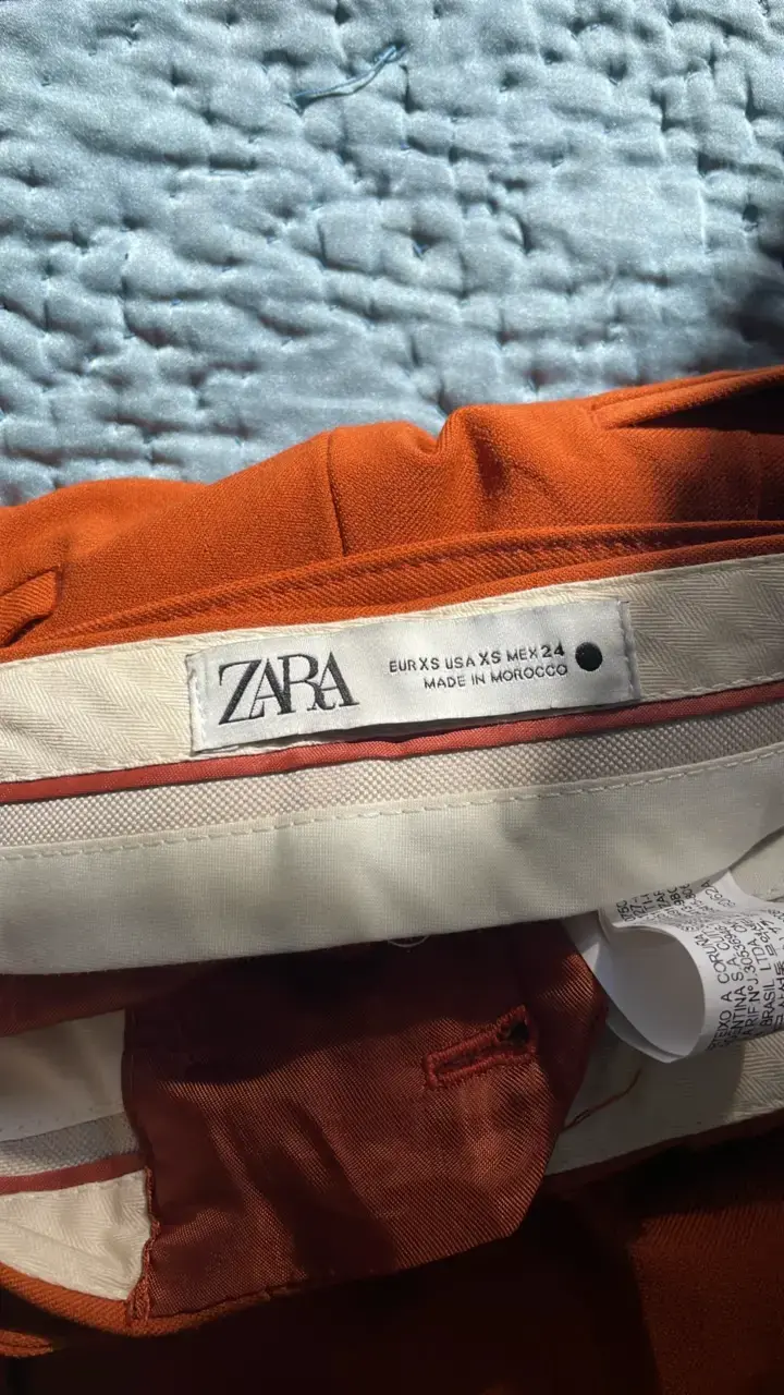 Pantalones anchos color terracota Zara - 2