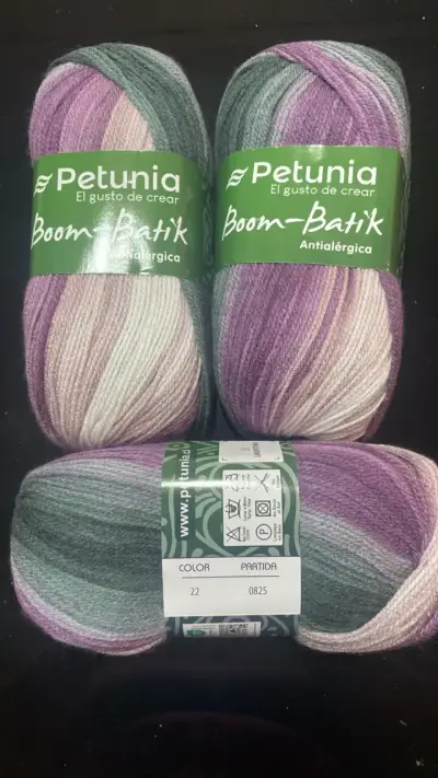 Tripack lana Petunia Boom-Batik multicolor - miniatura 1