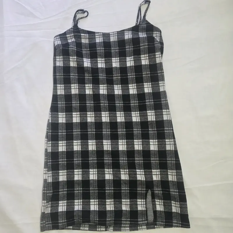 Vestido Cuadrille Negro con Blanco - 2