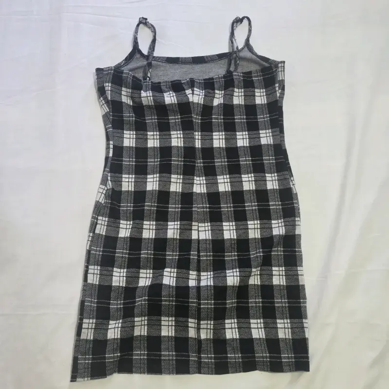 Vestido Cuadrille Negro con Blanco - 3