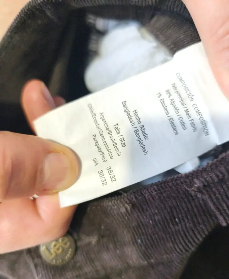 Pantalones marrón Lee cotelé (46)para hombre - 2