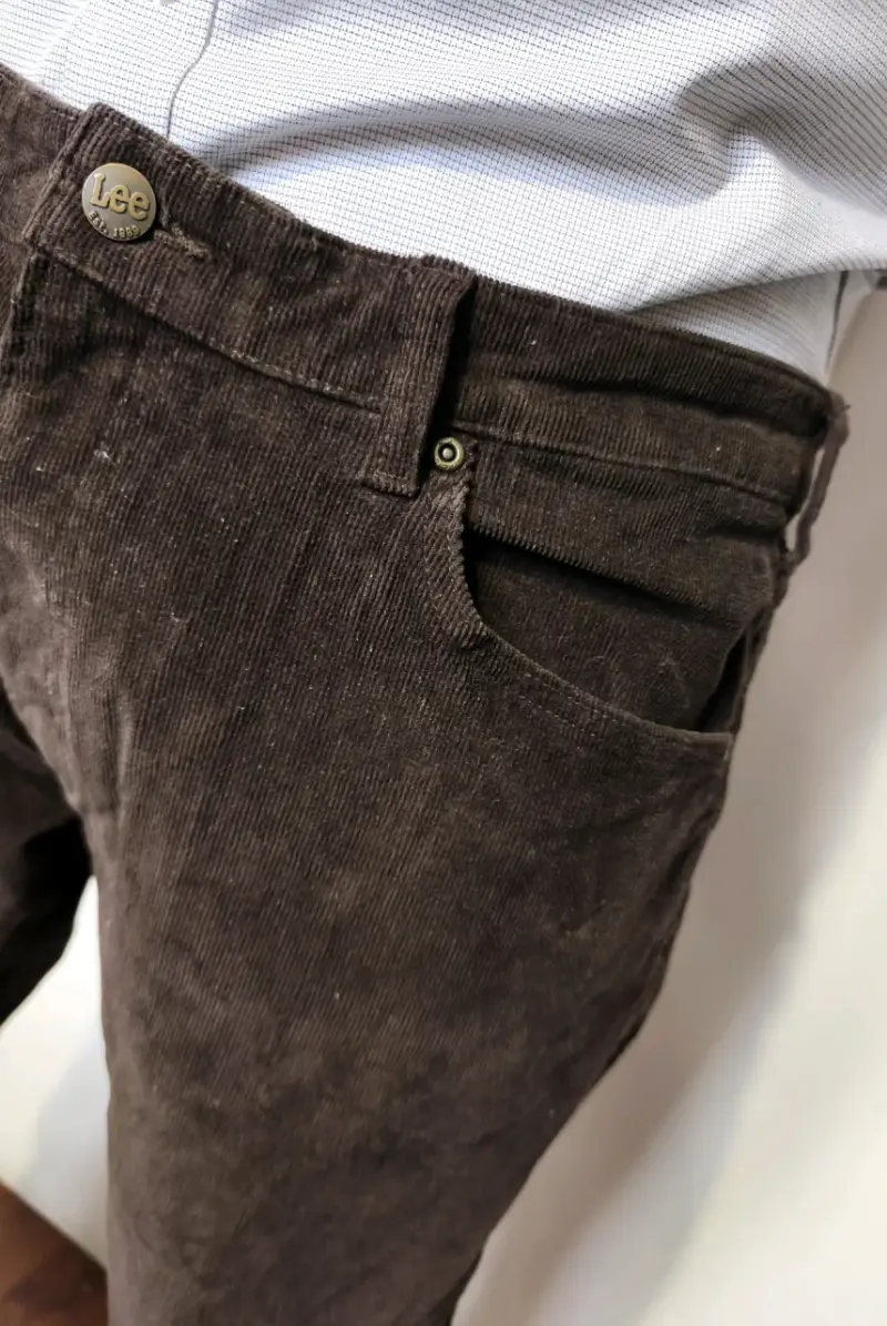 Pantalones marrón Lee cotelé (46)para hombre - 3