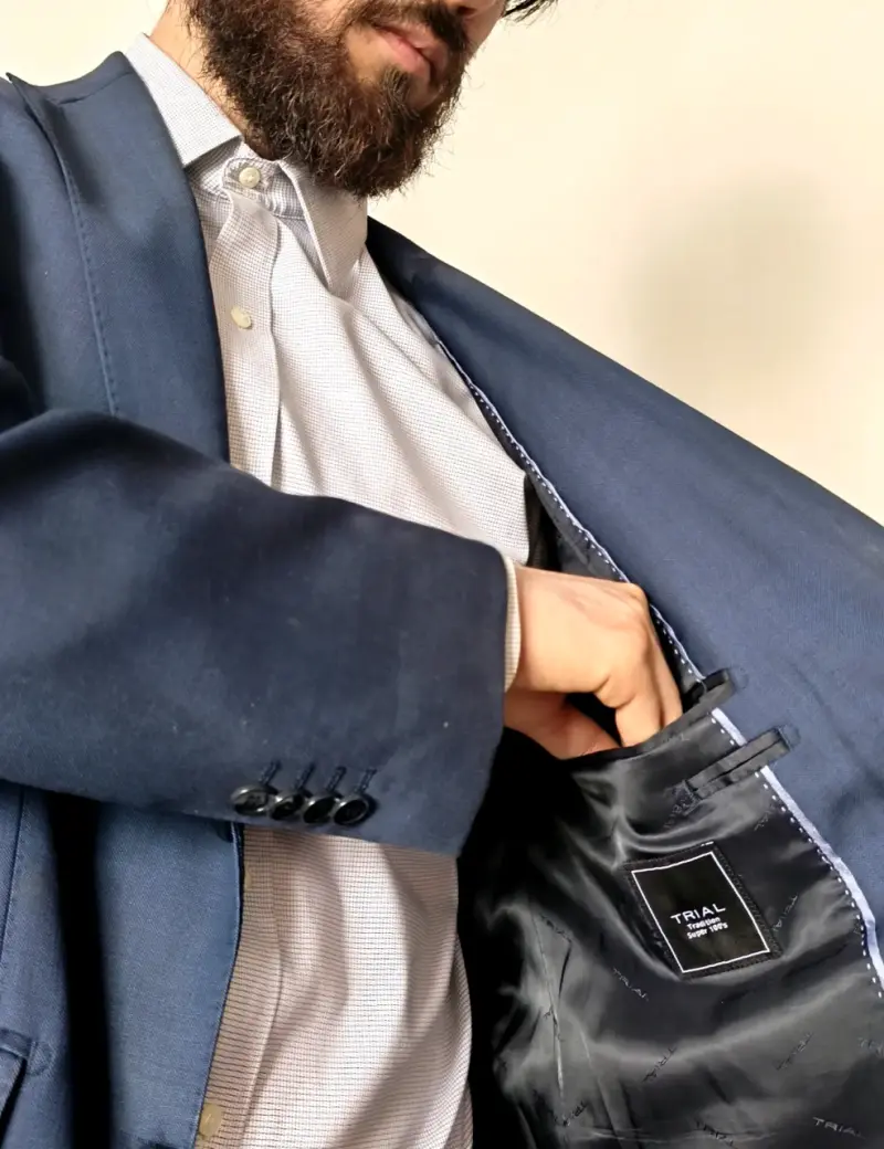 Chaqueta de traje azulino hombre Trial - 3