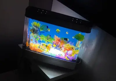 Acuario decorativo con iluminación LED - miniatura 2
