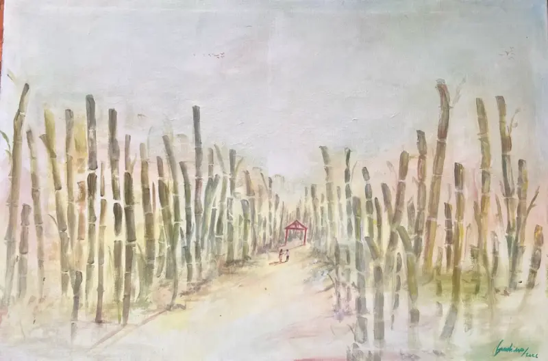 Cuadro 1/1 “bosque de bambú” 60x100