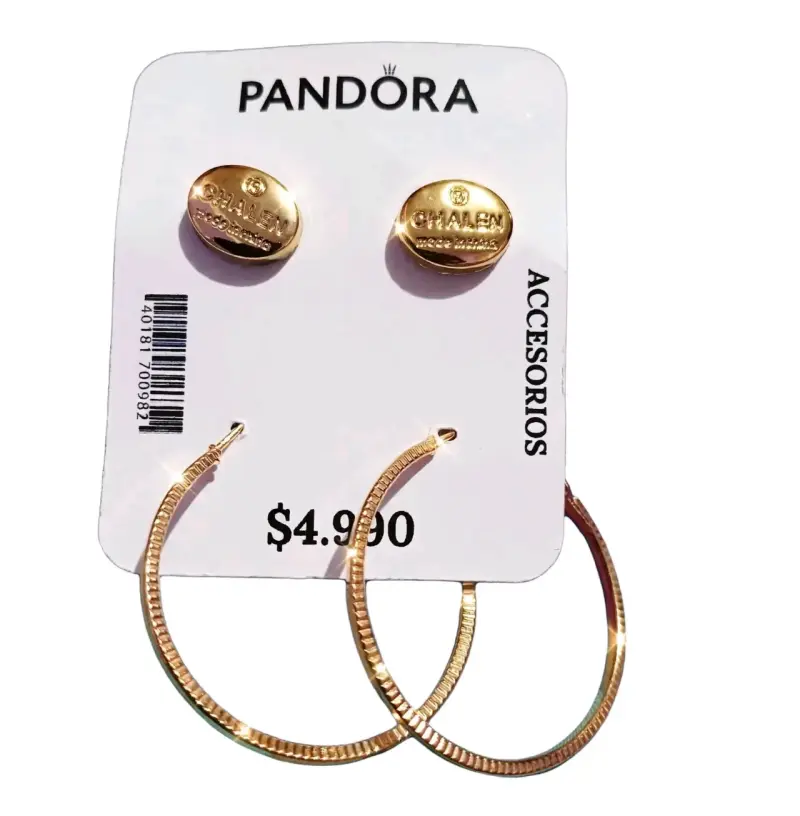 Aros de aro dorados Pandora