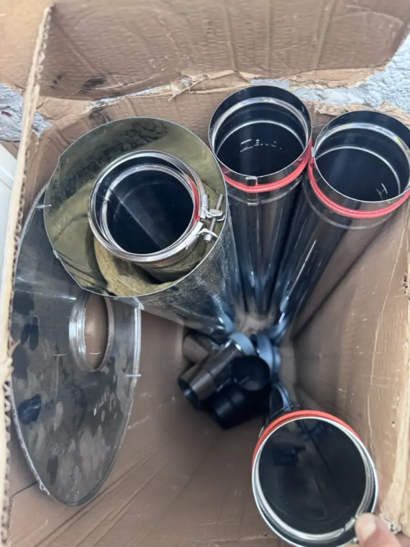 Kit de tubos estufa Pellet de acero inoxidable