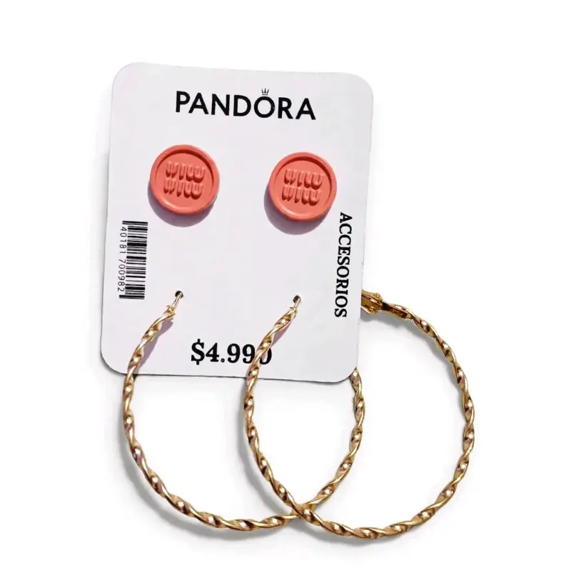 Aros de aro dorados Pandora