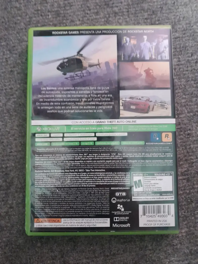 Juego Grand Theft Auto V para Xbox 360 - 4