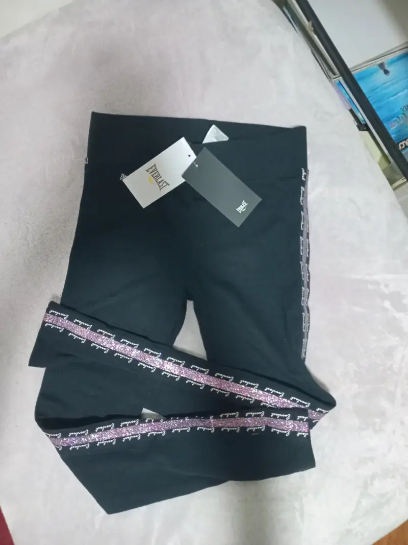 Leggings deportivos Everlast negros con detalles brillantes - 2