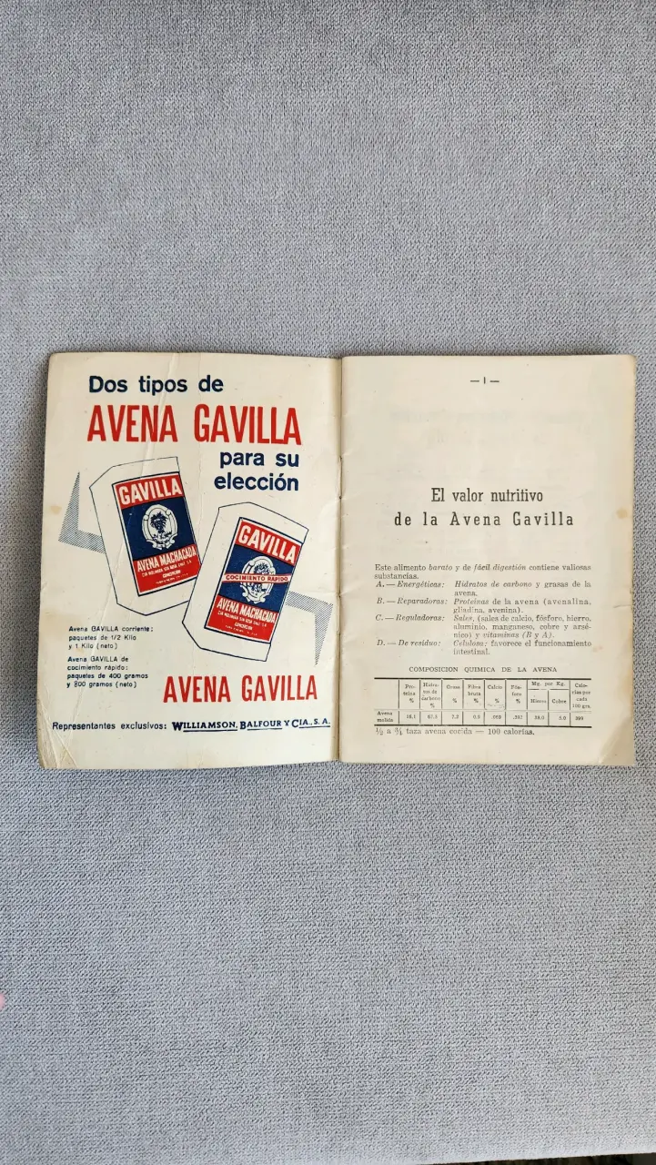 Recetario Vintage Avena Gavilla - 2