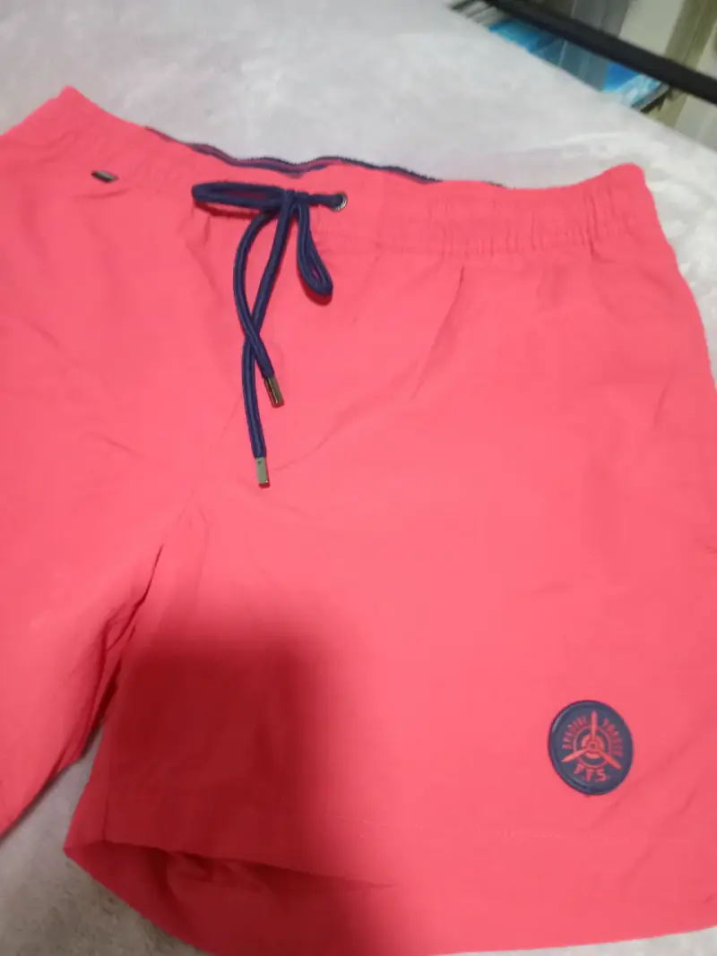 Shorts de baño color sandia con logo - 2