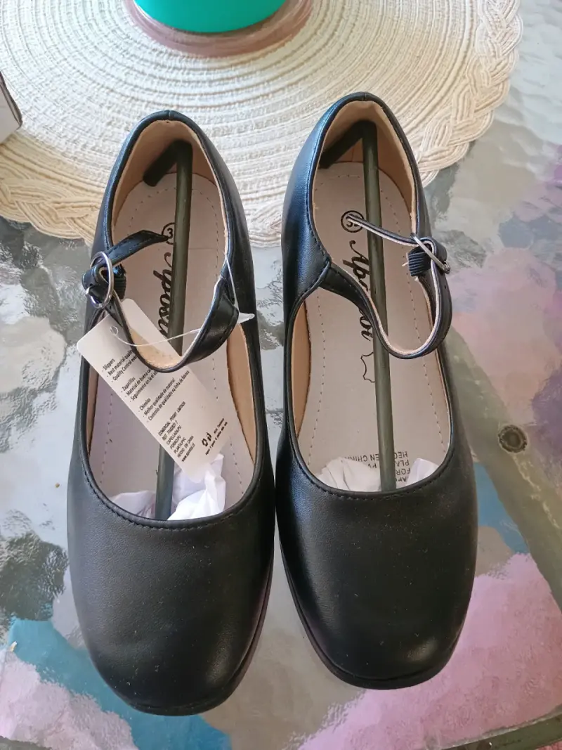 Zapatos de baile negros para mujer con hebilla - 1