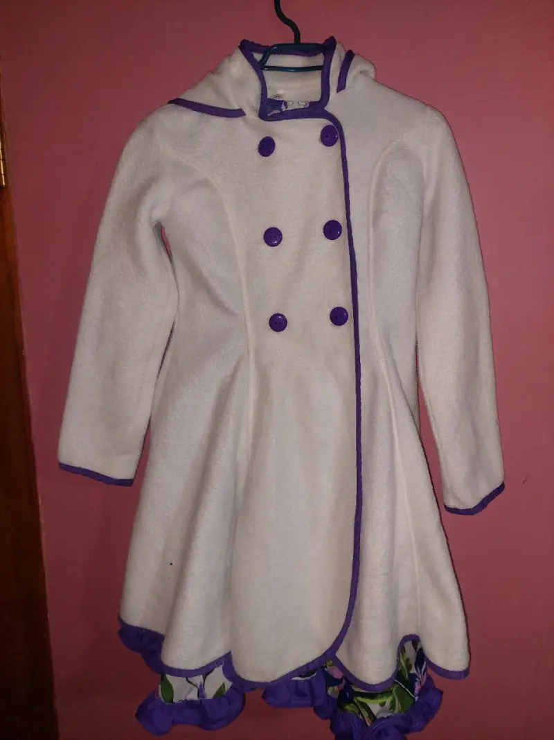 Vestido floral para niña con abrigo a juego - 2