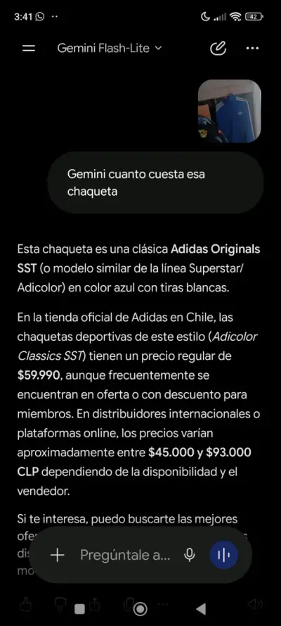 Chaqueta Deportiva Azul Adidas Originals - miniatura 3