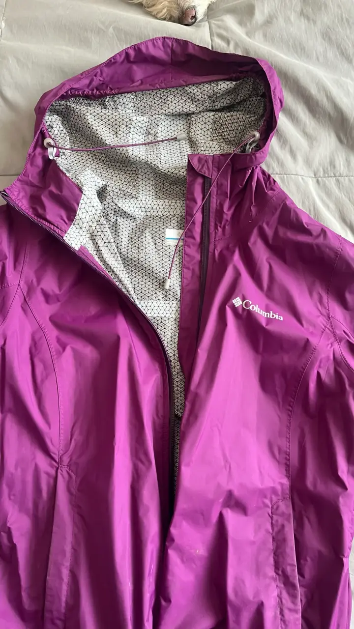 Chaqueta impermeable morada Columbia para mujer