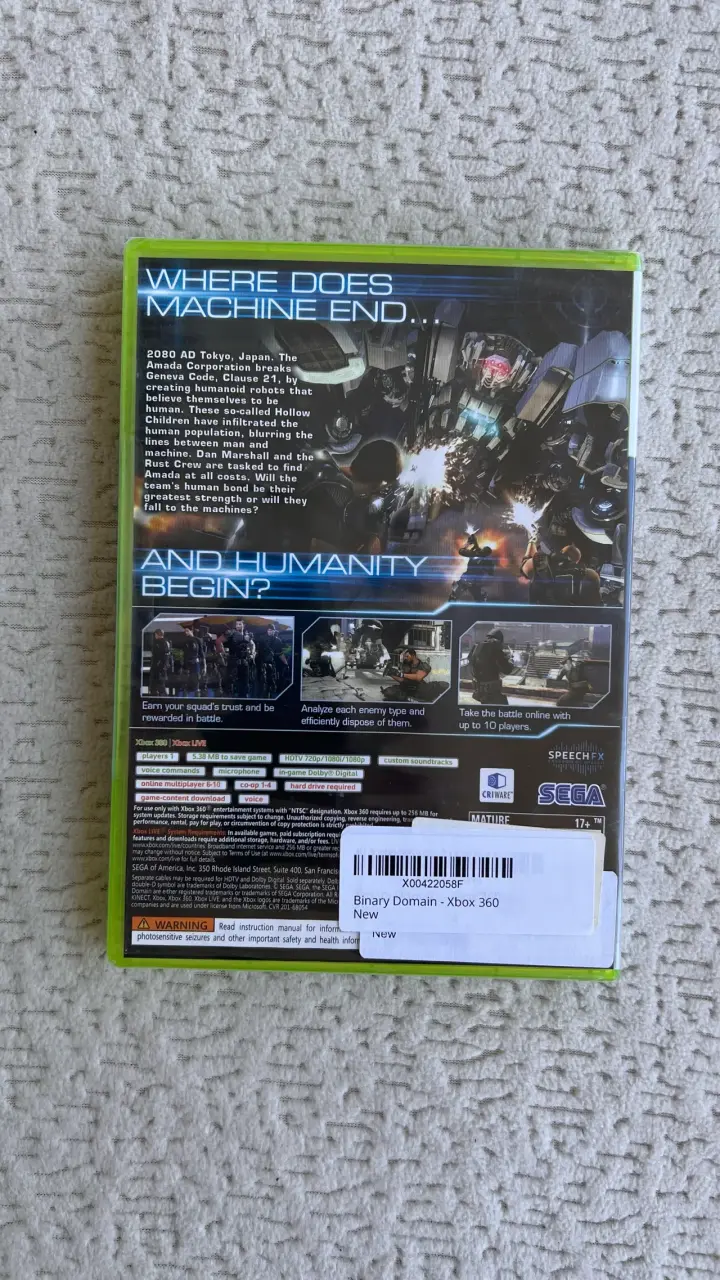 Juego Xbox 360 Binary Domain - 2