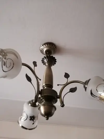 Lámpara de Techo Vintage con Tulipas Decorativas - miniatura 1