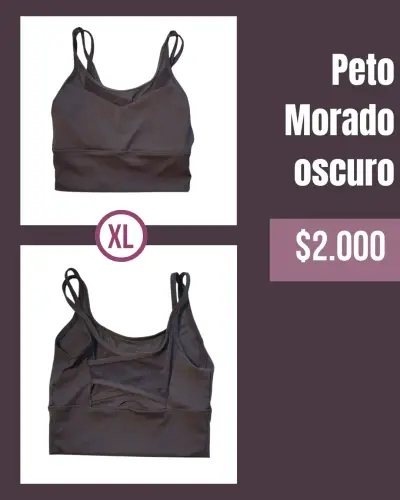 Peto deportivo morado oscuro talla XL - miniatura 1