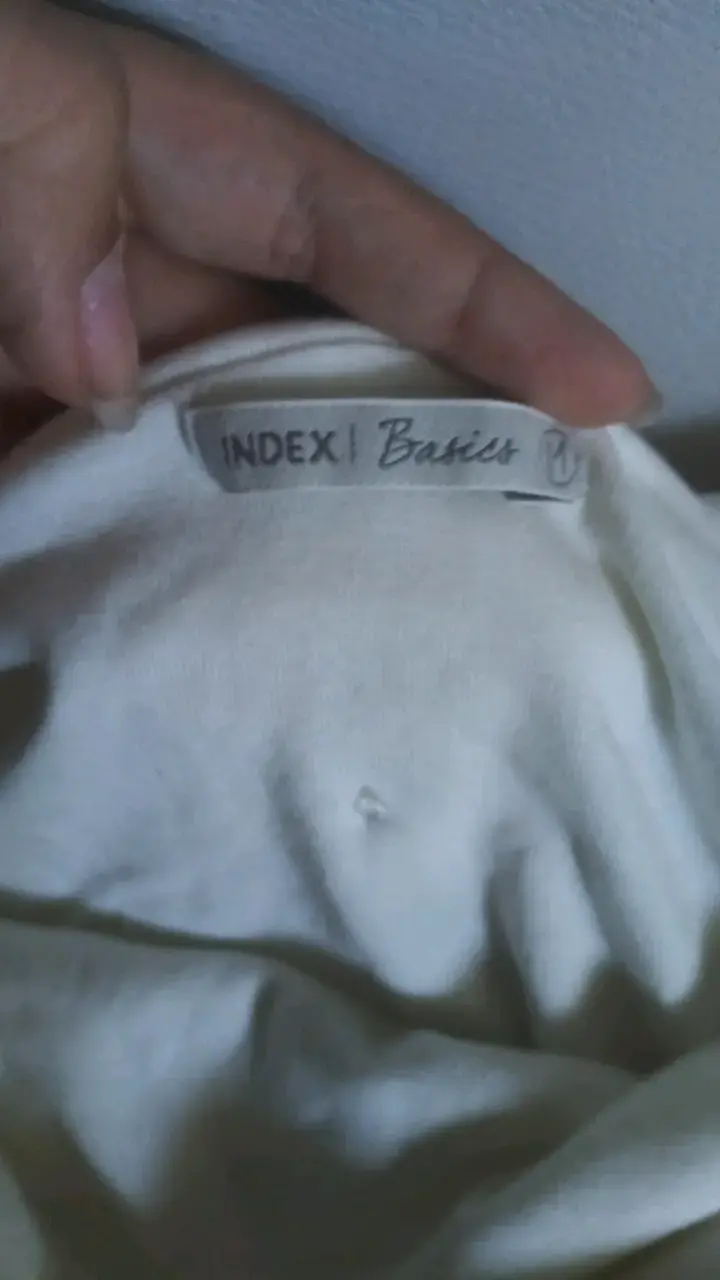Polera blanca de algodón Index Basics - 2