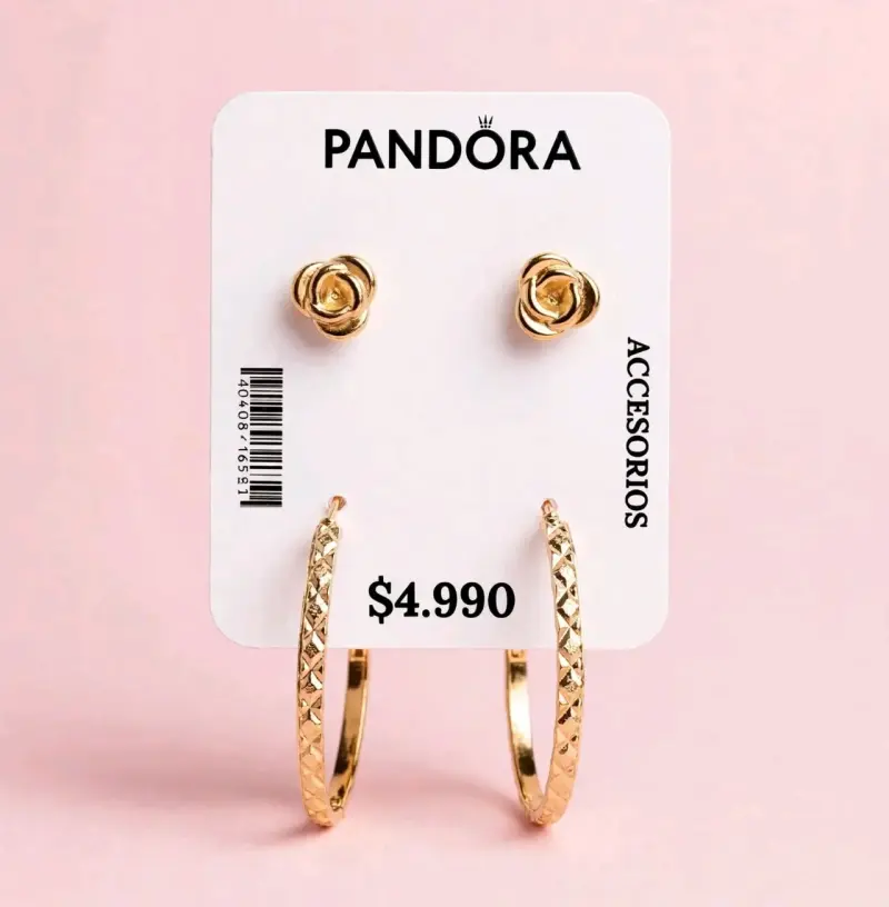 Set de Aros Dorados Pandora