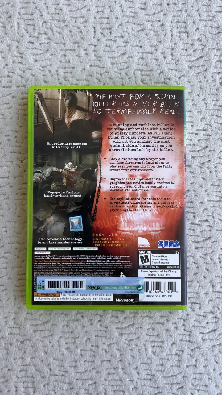 Condemned: Criminal Origins Xbox 360 - 2