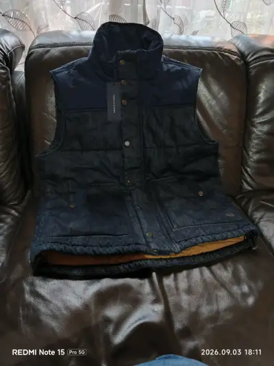 Chaleco acolchado  azul tommy para hombre - miniatura 2