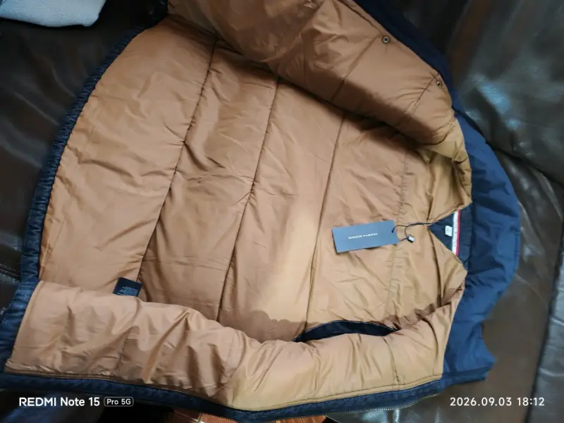 Chaleco acolchado  azul tommy para hombre - 4