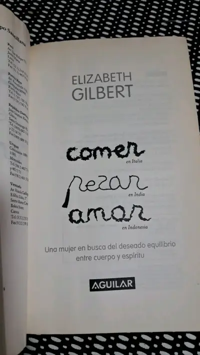 Libro 'Comer, Rezar, Amar' de Elizabeth Gilbert - miniatura 2