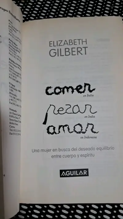 Libro 'Comer, Rezar, Amar' de Elizabeth Gilbert - miniatura 3