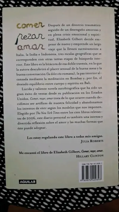 Libro 'Comer, Rezar, Amar' de Elizabeth Gilbert - miniatura 4