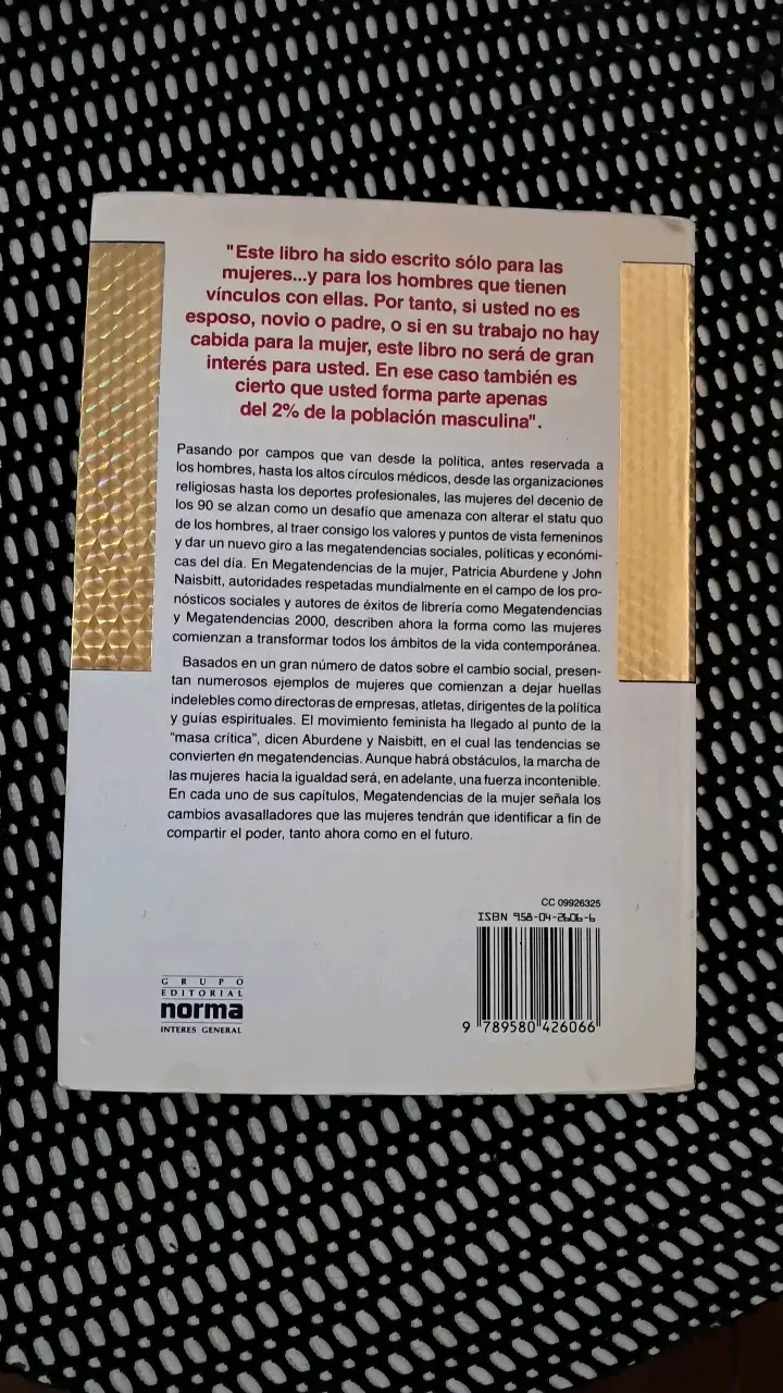 Libro Megatendencias de la Mujer de Patricia Aburdene y John Naisbitt - 2