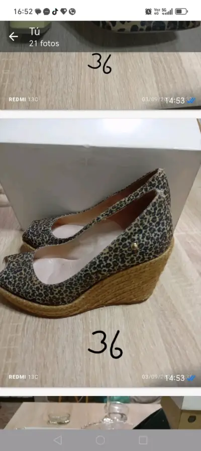 Zapatos de tacón alto con plataforma y diseño animal print - miniatura 1