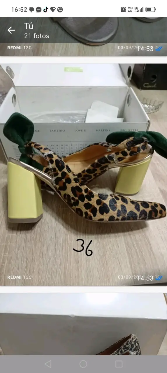 Zapatos de tacón alto con plataforma y diseño animal print - 6