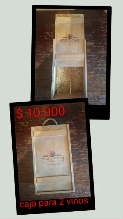 Caja de Madera para 2 Botellas de Vino - miniatura 2