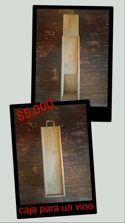 Caja de Madera para 2 Botellas de Vino - miniatura 3