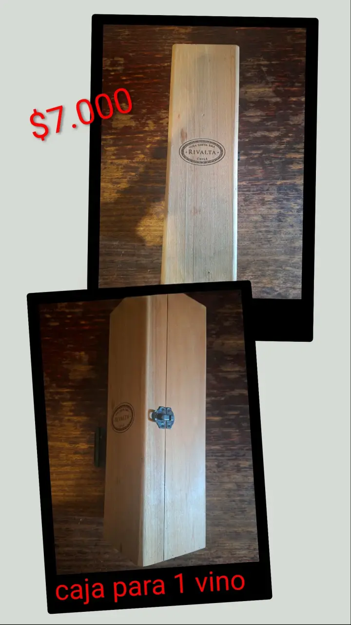 Caja de Madera para 2 Botellas de Vino - 4