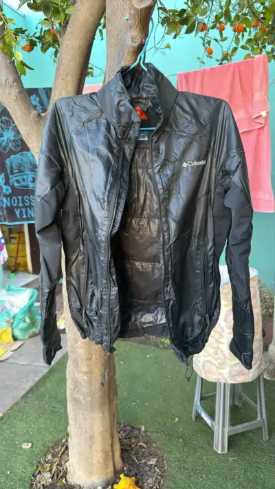 Chaqueta Columbia negra impermeable para hombre - miniatura 1