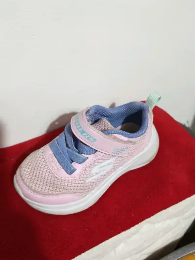 Zapatillas deportivas para niños Skechers rosa y azul - miniatura 1