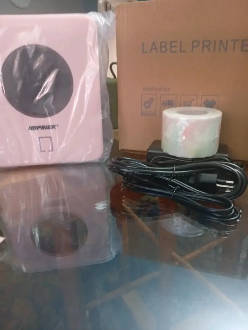 Impresora de etiquetas Imprink rosa con accesorios - 3