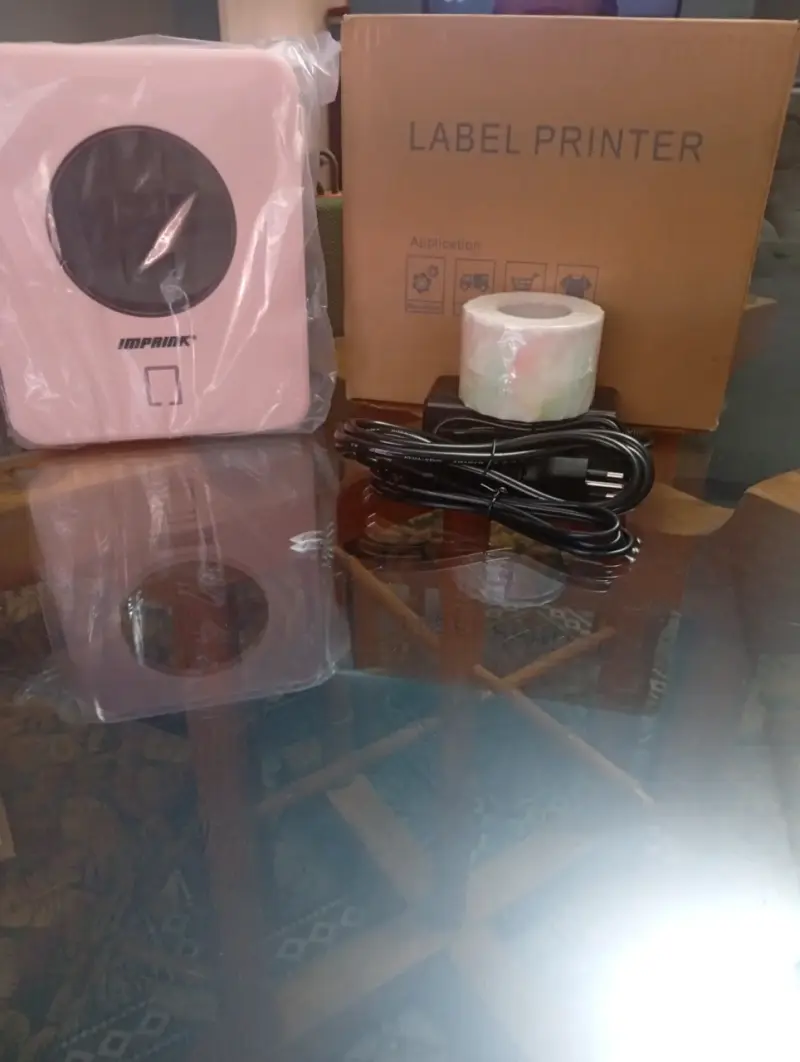 Impresora de etiquetas Imprink rosa con accesorios - 4